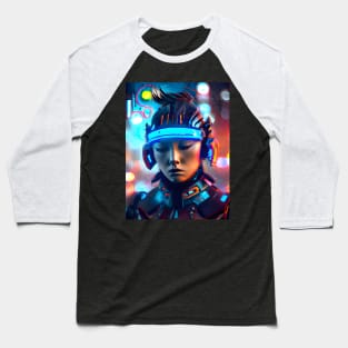 Cyberpunk Hotties (29) - Beautiful Sci fi Women Baseball T-Shirt